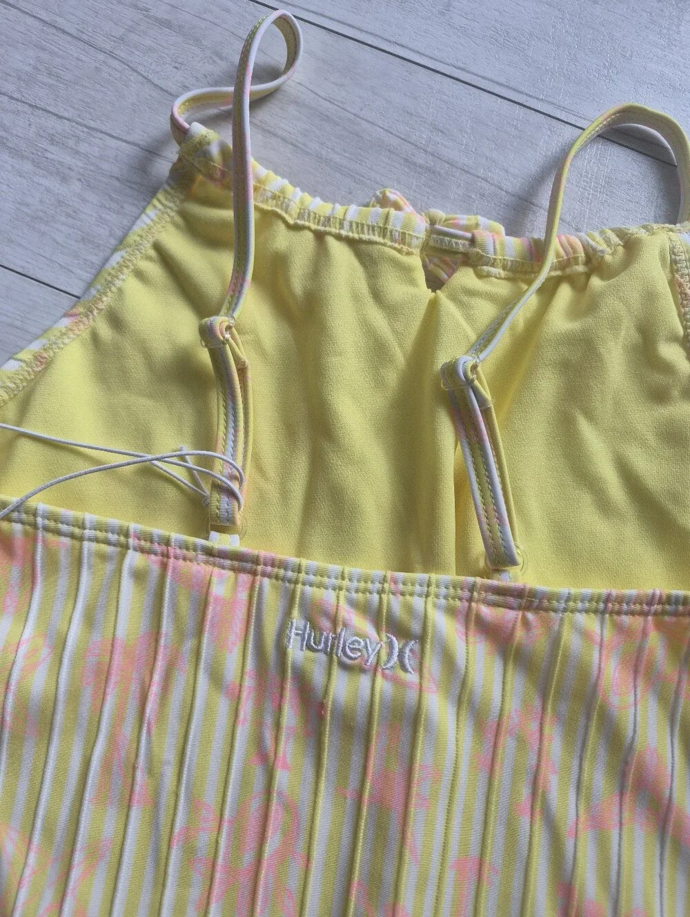 HURLEY NEW Girls Sunny Pinstripe One Piece Swimsuit